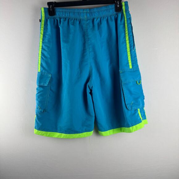 NBN Gear Men Swim Shorts‎ Trunks Size XL Blue Green Swimwear Beach Lined - Picture 2 of 8